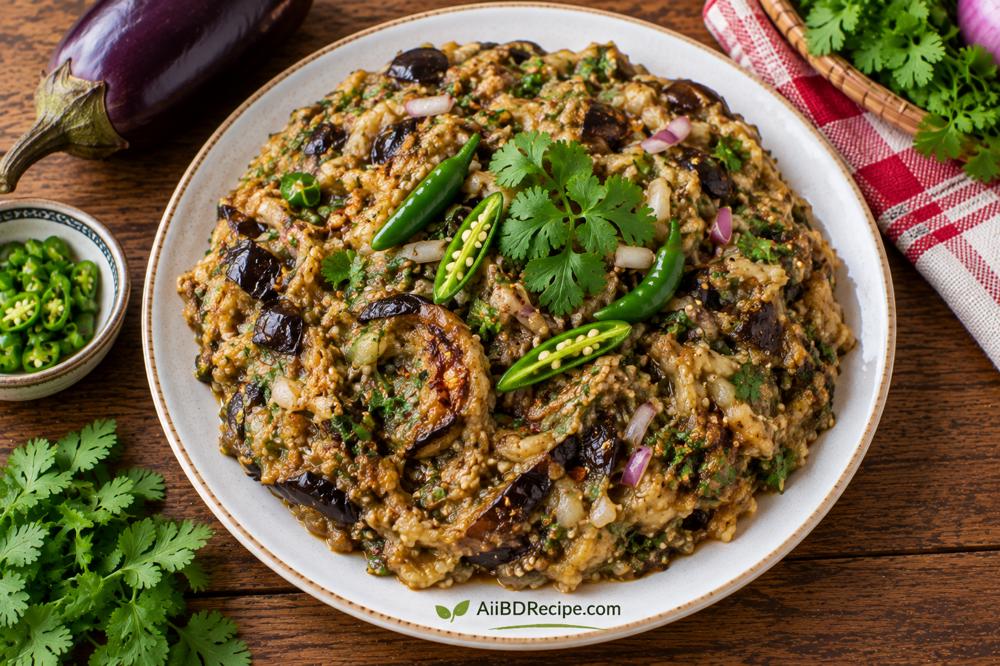 বাহারি বেগুন ভর্তা