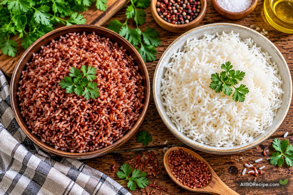 লাল চাল ও সাদা চালের পুষ্টিগুণে কী পার্থক্য