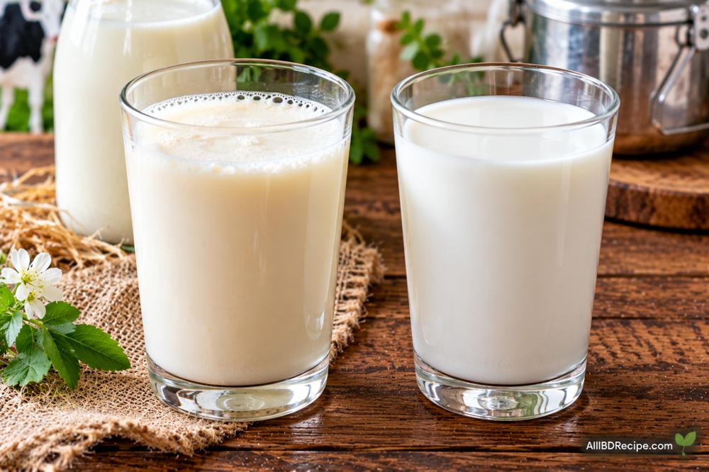 কাঁচা দুধ ও পাস্তুরিত দুধের মধ্যে পার্থক্য কী