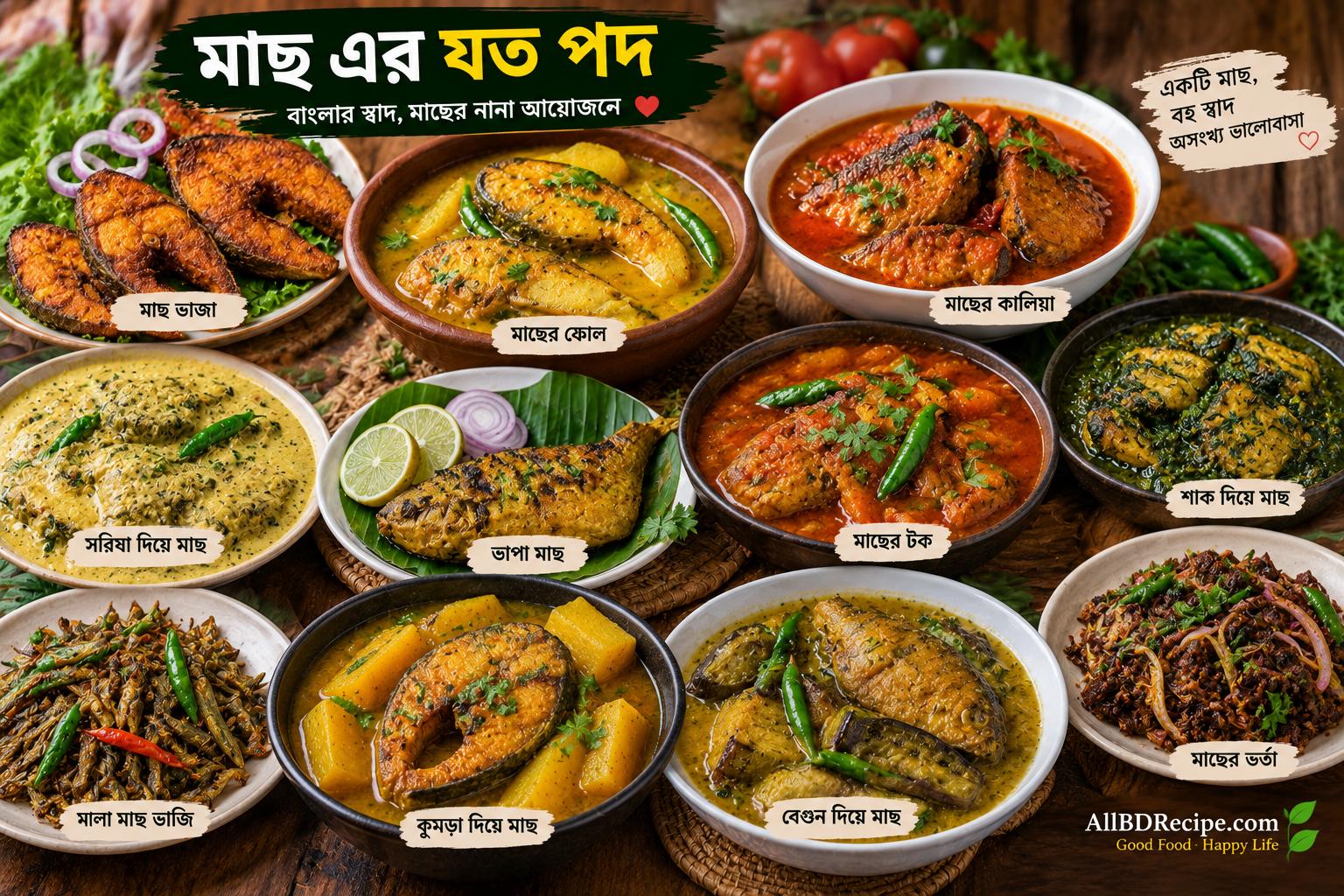 মাছ এর যত পদ